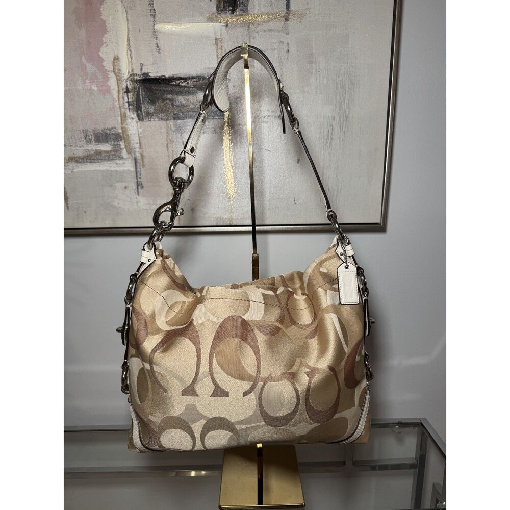 Vintage Coach Carly Optic Signature Shoulder Bag